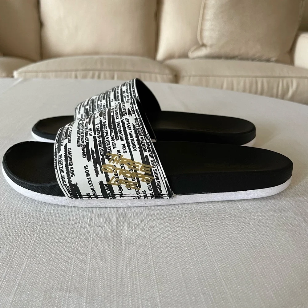 Adidas Synthetic Adilette Three Stripe Life Comfort Slides